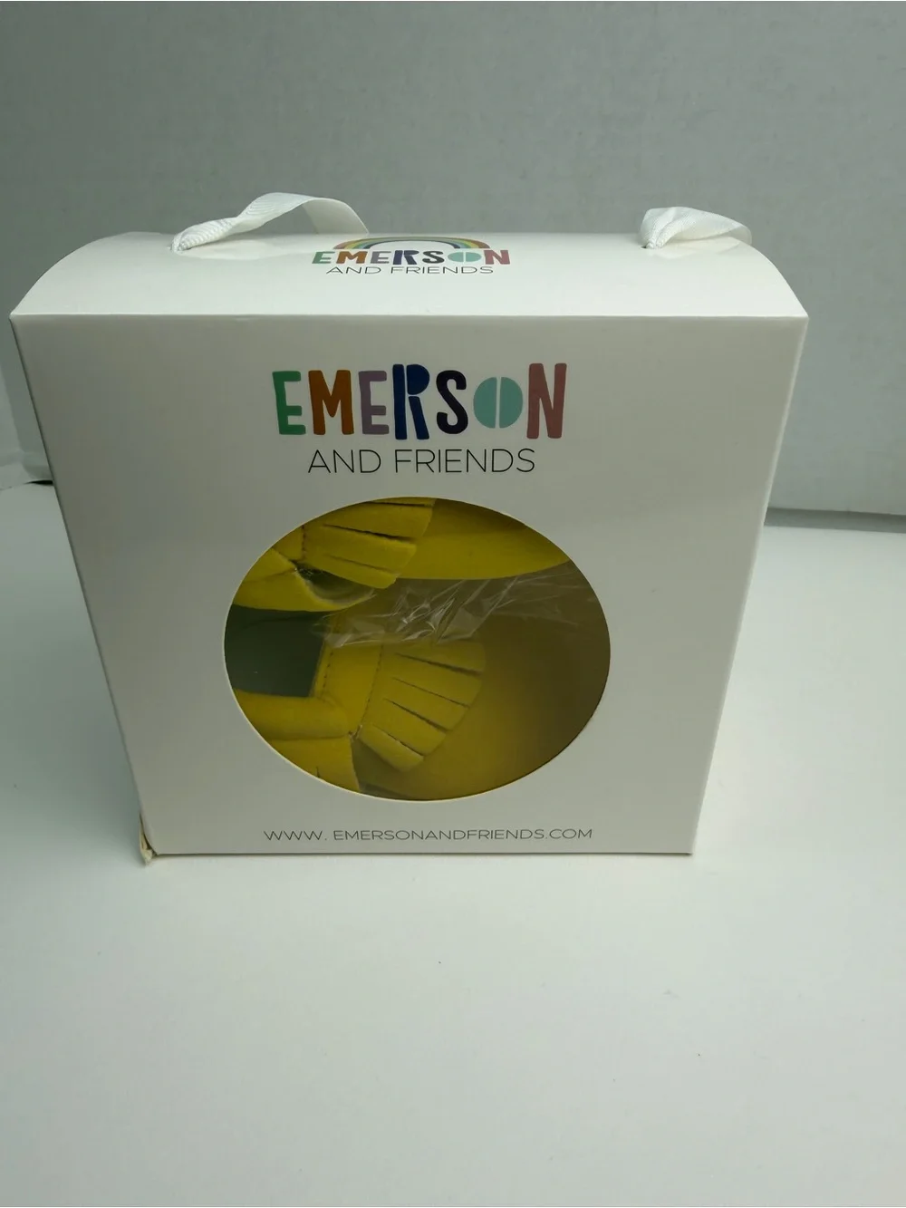 BNIB Emerson & Friends Baby  Moccasins Mustard Yellow Green 3-6 Months